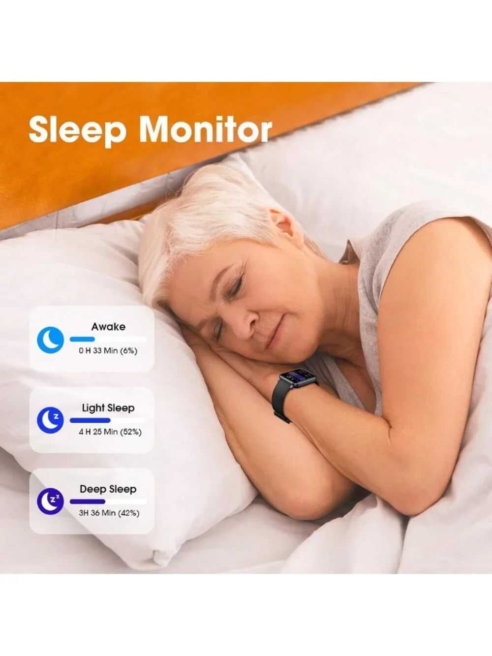 Senior-Friendly Pedometer Watch - No App or Phone Needed, Easy Fitness Tracker